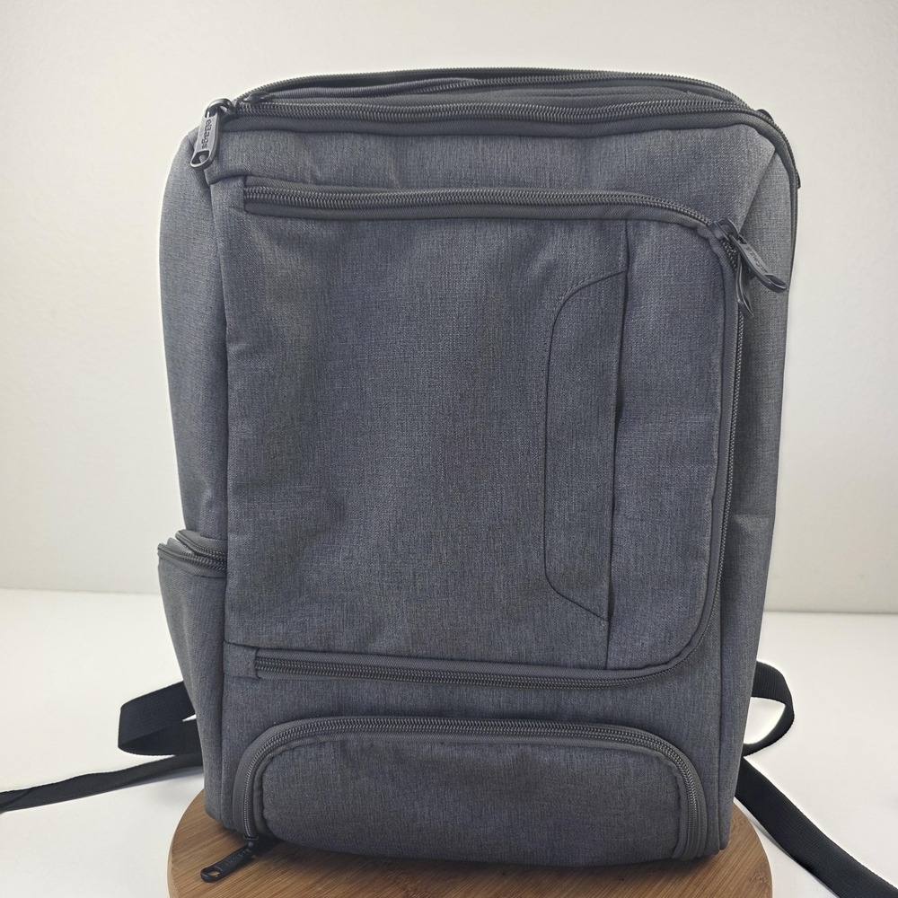 Ebags Gray 15" Laptop Backpack Soft Case Adjustable Straps Travel Daypack Men